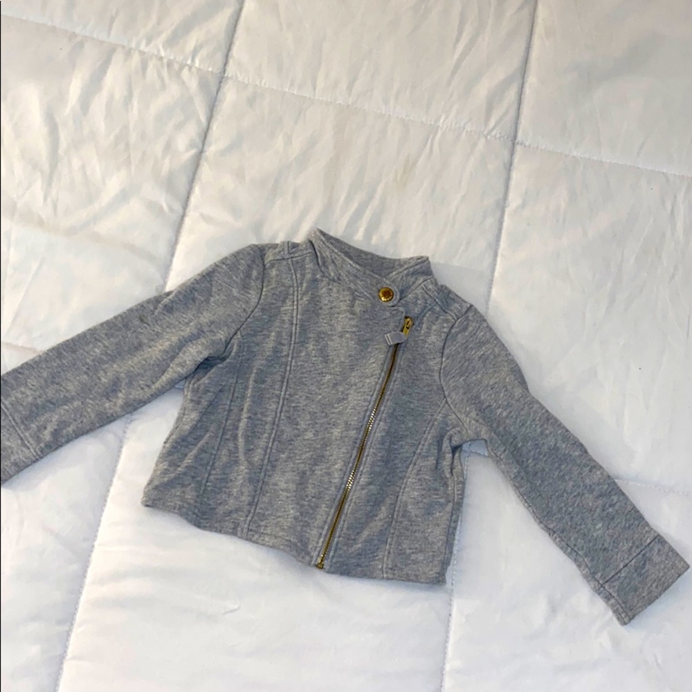 Girls lightweight cotton jacket diagonal zip